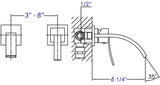 ALFI brand AB1256-BN Brushed Nickel Single Lever Wallmount Bathroom Faucet