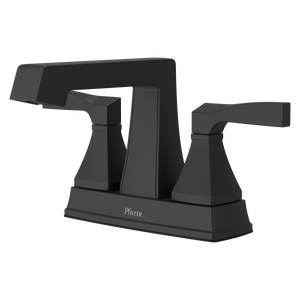 Holliston 4 in Centerset Bathroom Faucet in Spot Defense Matte Black