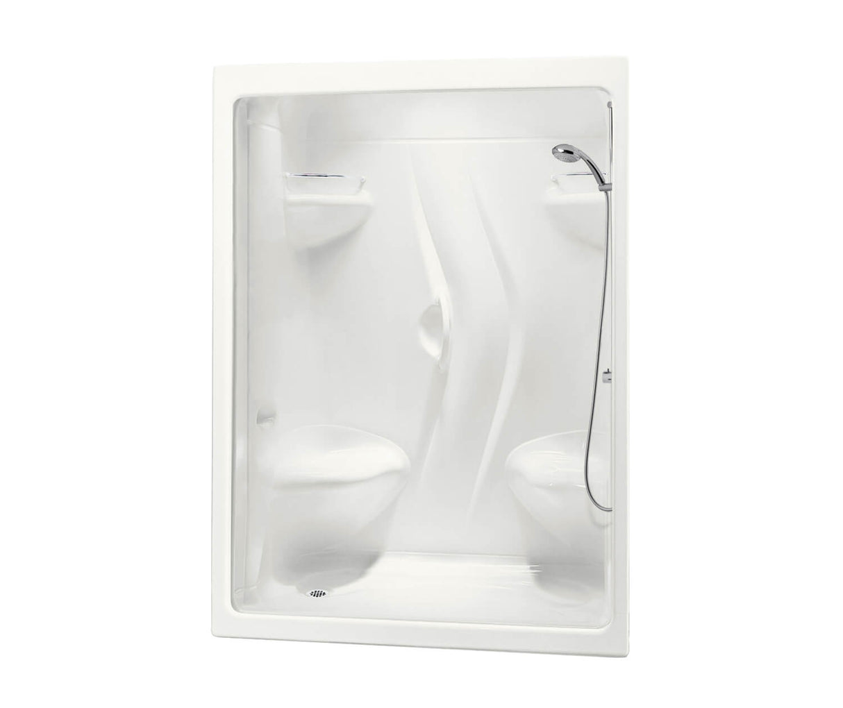 MAAX 101141-000-001-108 Stamina 60-I 60 x 36 Acrylic Alcove Right-Hand Drain Three-Piece Shower in White