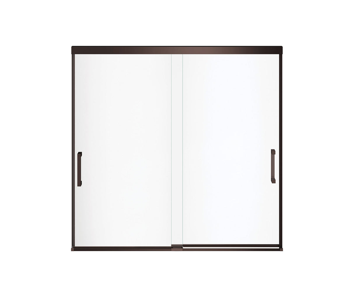 MAAX 139351-900-173-000 Incognito 57 56-59 x 56 ¾ in. 6 mm Bypass Tub Door for Alcove Installation with Clear glass in Dark Bronze