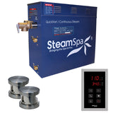 SteamSpa Oasis 10.5 KW QuickStart Acu-Steam Bath Generator Package in Brushed Nickel OAT1050BN