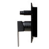Black Matte Shower Valve with Square Lever Handle and Diverter