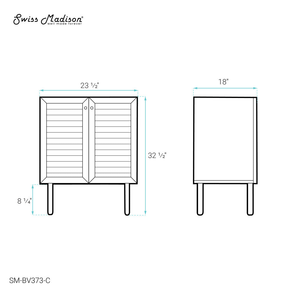 Bron 24" Bathroom Vanity in Oak- Cabinet Only