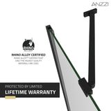 ANZZI SD-AZ14-01MB Romance 72-in. x 33.5-in. Frameless Swinging Shower Door in Matte Black