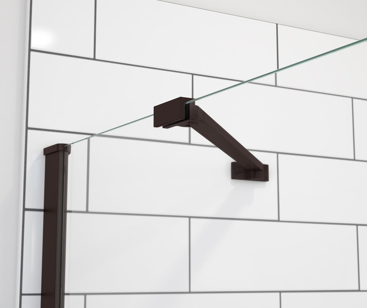 MAAX 139578-900-173-000 Reveal Sleek 71 44-47 x 71 ½ in. 8 mm Pivot Shower Door for Alcove Installation with Clear glass in Dark Bronze