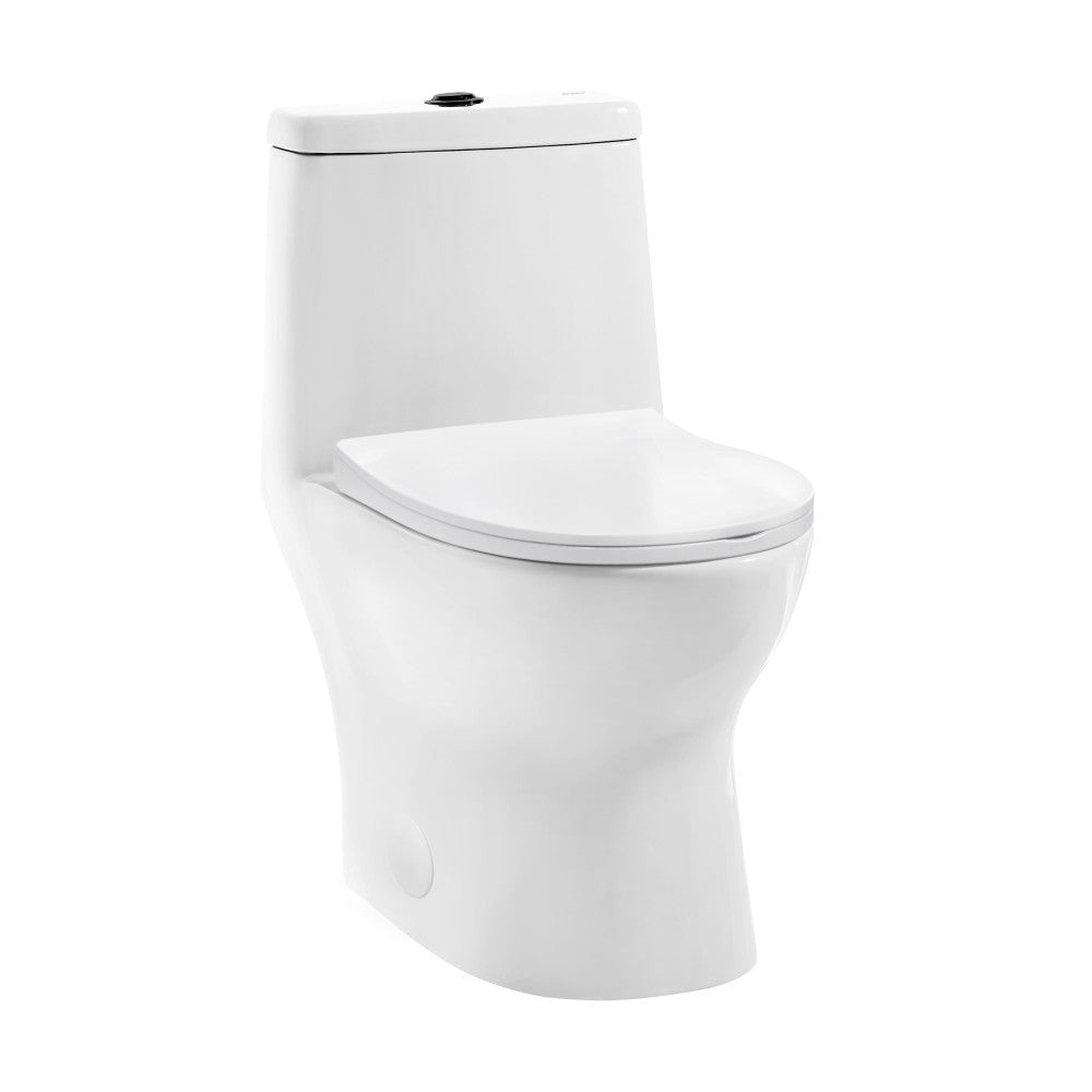 Ivy One Piece Toilet Dual Vortex™ Flush, Black Hardware 1.1/1.6 gpf