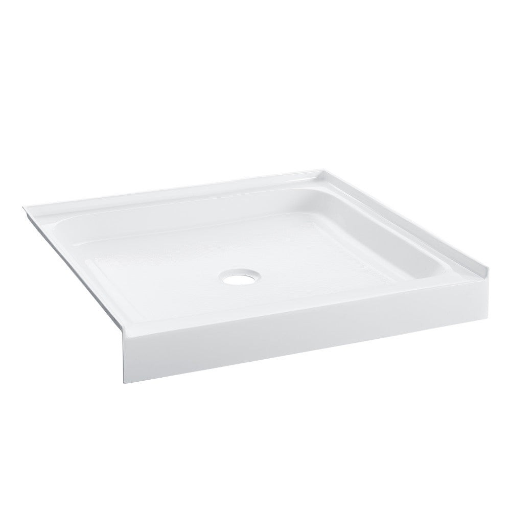 Voltaire 42 x 42 Acrylic White, Single-Threshold, Center Drain, Shower Base