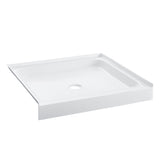 Voltaire 42 x 42 Acrylic White, Single-Threshold, Center Drain, Shower Base