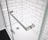MAAX 139580-900-084-000 Reveal Sleek 71 56-59 x 71 ½ in. 8mm Pivot Shower Door for Alcove Installation with Clear glass in Chrome