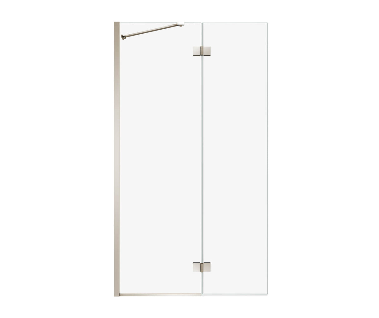 MAAX 137504-900-305-000 Edge Duo 42 x 75 in. 8 mm Pivot Shower Screen for Alcove Installation with Clear glass in Brushed Nickel
