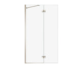 MAAX 137504-900-305-000 Edge Duo 42 x 75 in. 8 mm Pivot Shower Screen for Alcove Installation with Clear glass in Brushed Nickel