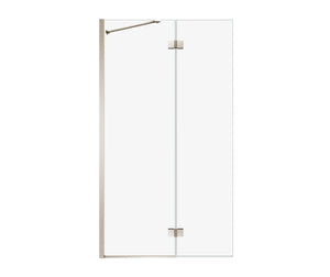 MAAX 137504-900-305-000 Edge Duo 42 x 75 in. 8 mm Pivot Shower Screen for Alcove Installation with Clear glass in Brushed Nickel