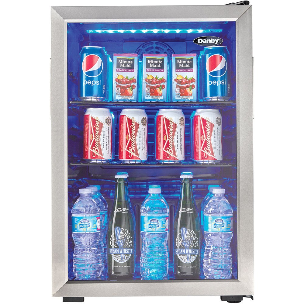 Danby DBC026A1BSSDB 2.6 CuFt. Beverage Center,Tempered Glass Door,Free Standing Application