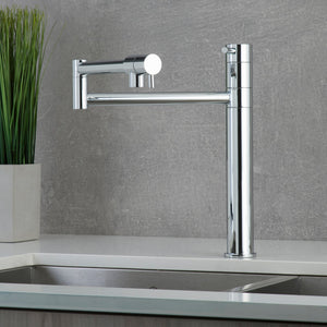 DAX Brass Single Handle Kitchen Faucet, Chrome DAX-8729