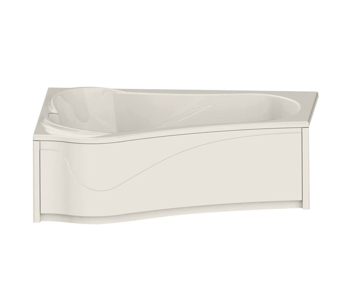 MAAX 105728-L-109-007 Murmur 6043 ASY Acrylic Drop-in Left-Hand Drain Combined Hydrosens & Aerosens Bathtub in Biscuit