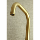 Kingston Brass Concord 8-Inch Adjustable Center Wall Mount Kitchen Faucet, Brushed Brass