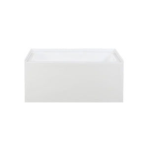 Voltaire 48 x 32 Skirted Right Drain Soaking Apron Bathtub in Glossy White with Integrated Overflow, Drain Included