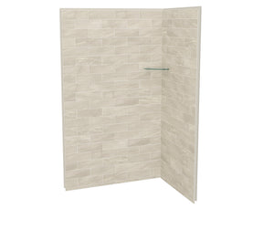 MAAX 107462-312-507 Utile 4836 Composite Direct-to-Stud Two-Piece Corner Shower Wall Kit in Organik Loam
