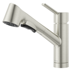 Pfirst Modern 1-Handle Pull-Out Kitchen Faucet in Stainless Steel