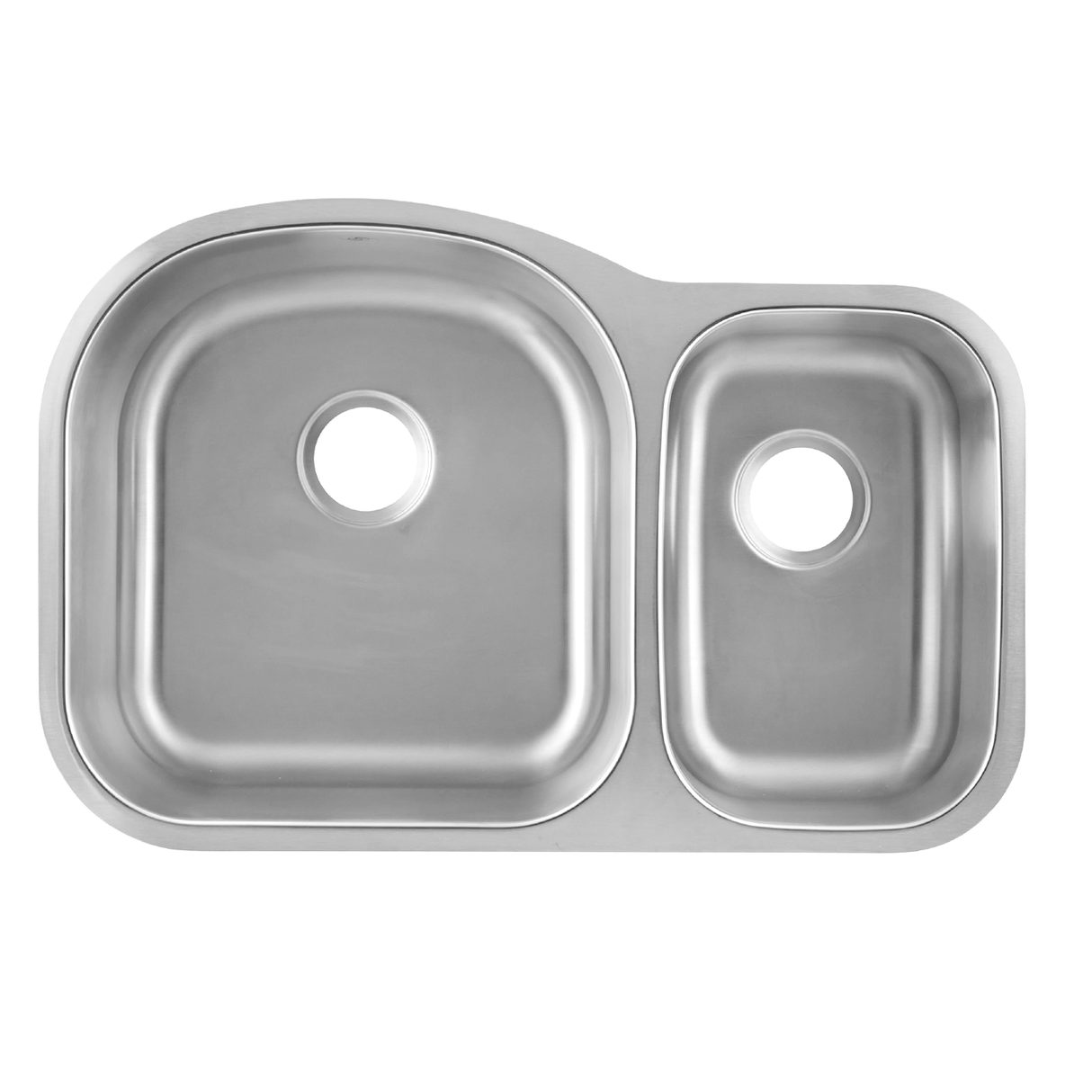 DAX Stainless Steel 70/ 30 Double Bowl Undermount Kitchen Sink, Brushed Stainless Steel DAX-3121L