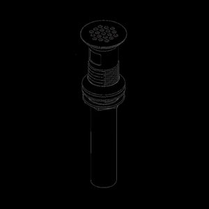 Grid Strainer with Overflow in Polished Nickel