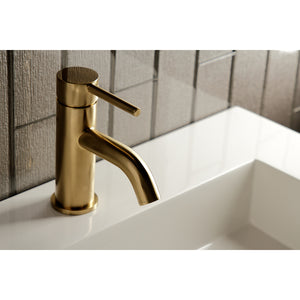 Fauceture LS8223DL Concord Single-Handle Bathroom Faucet with Push Pop-Up, Brushed Brass