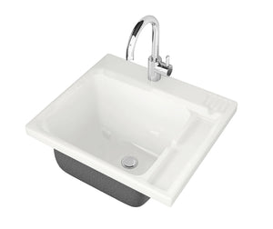 MAAX 101179-000-001-000 Evia 25 x 22 Acrylic Single Bowl Sink in White