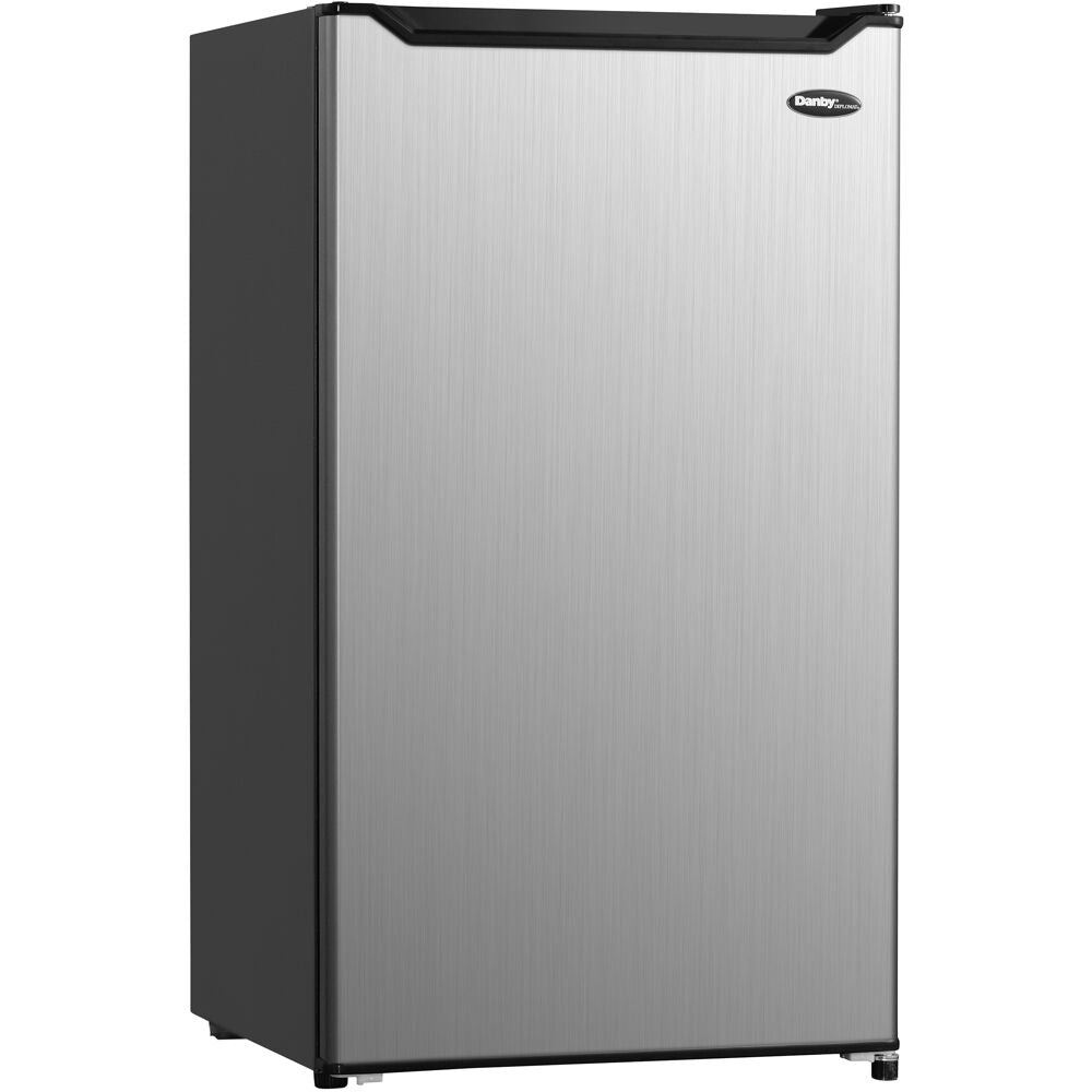 Danby DCR044B1SLM 4.4 CuFt. Refrigerator, Push Button Defrost, Full Width Freezer Section