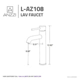 ANZZI L-AZ108BN Valle Single Hole Single Handle Bathroom Faucet in Brushed Nickel