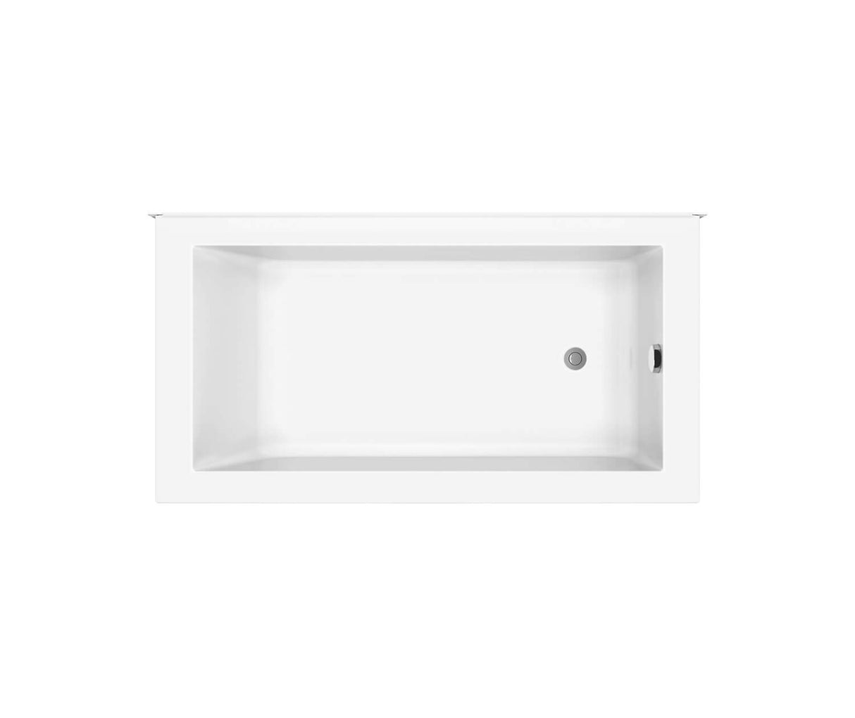 MAAX 410012-000-001-104 ModulR 6032 (Without Armrests) Acrylic Wall Mounted Left-Hand Drain Bathtub in White