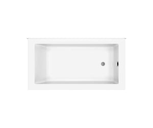 MAAX 410012-000-001-104 ModulR 6032 (Without Armrests) Acrylic Wall Mounted Left-Hand Drain Bathtub in White