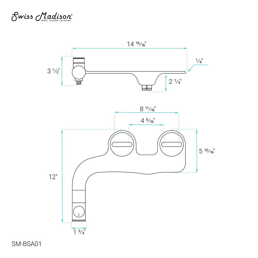 Aqua Non-Electric Bidet Toilet Attachment