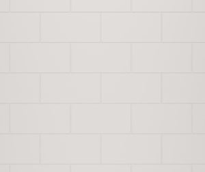 Swanstone MTMK-8436-1 36 x 84 Swanstone Metro Subway Tile Glue up Bathtub and Shower Single Wall Panel in White MTMK8436.010
