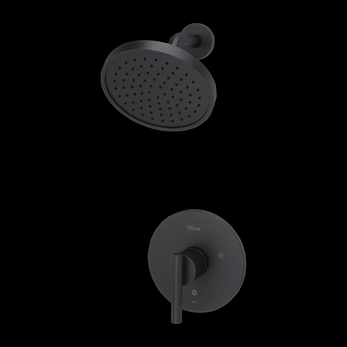 Contempra 1-Handle Shower Only Trim in Matte Black