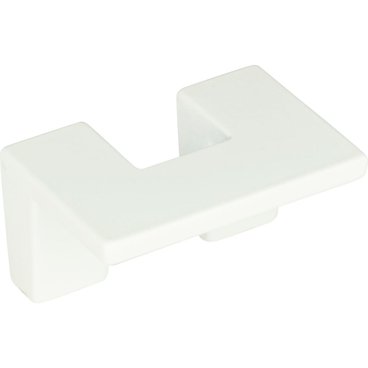 Atlas Homewares U Turn Knob 1 1/4 Inch (c-c) High White Gloss