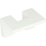 Atlas Homewares U Turn Knob 1 1/4 Inch (c-c) High White Gloss