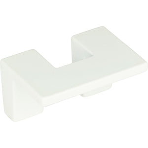 Atlas Homewares U Turn Knob 1 1/4 Inch (c-c) High White Gloss