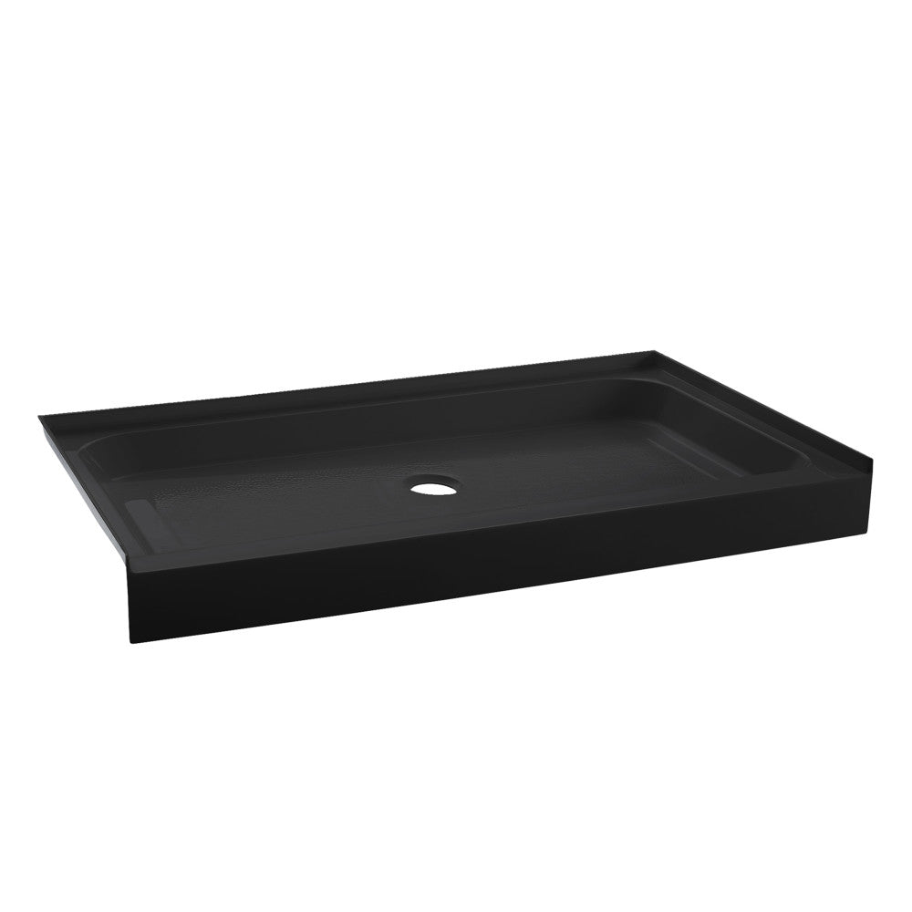 Voltaire 48 x 32 Acrylic Black, Single-Threshold, Center Drain, Shower Base