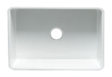 ALFI brand ABTI3020SB Smooth Titanium/Fluted 30 inch Reversible Single Fireclay Farmhouse Kitchen Sink