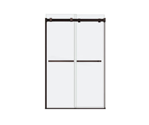 MAAX 136271-900-173-000 Duel 44-47 x 70 ½-74 in. 8 mm Bypass Shower Door for Alcove Installation with Clear glass in Dark Bronze