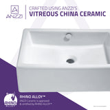 ANZZI LS-AZ122 Deux Series Ceramic Vessel Sink in White