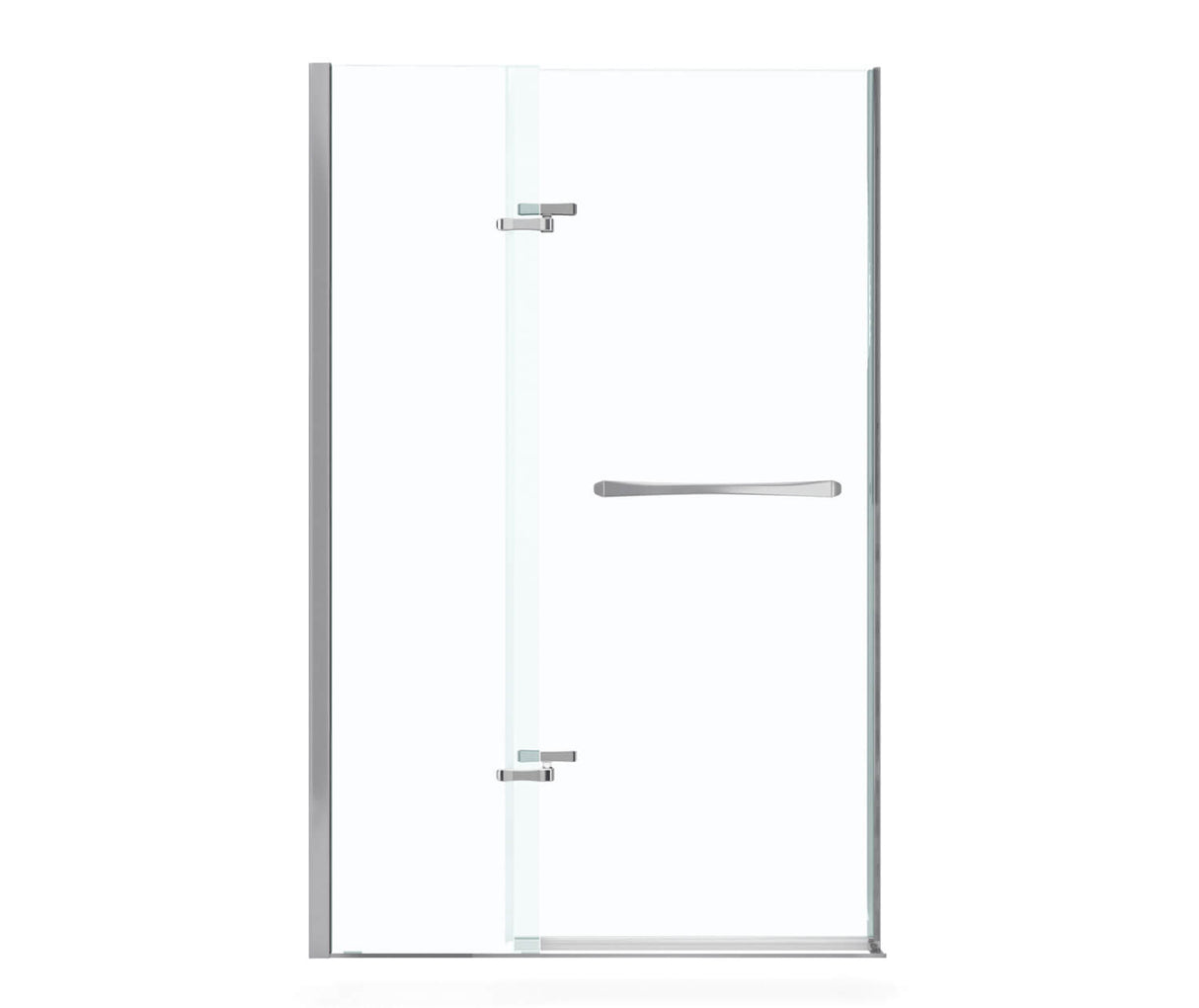 MAAX 136677-900-084-000 Reveal 71 41 ½-44 ½ x 71 ½ in. 8mm Pivot Shower Door for Alcove Installation with Clear glass in Chrome