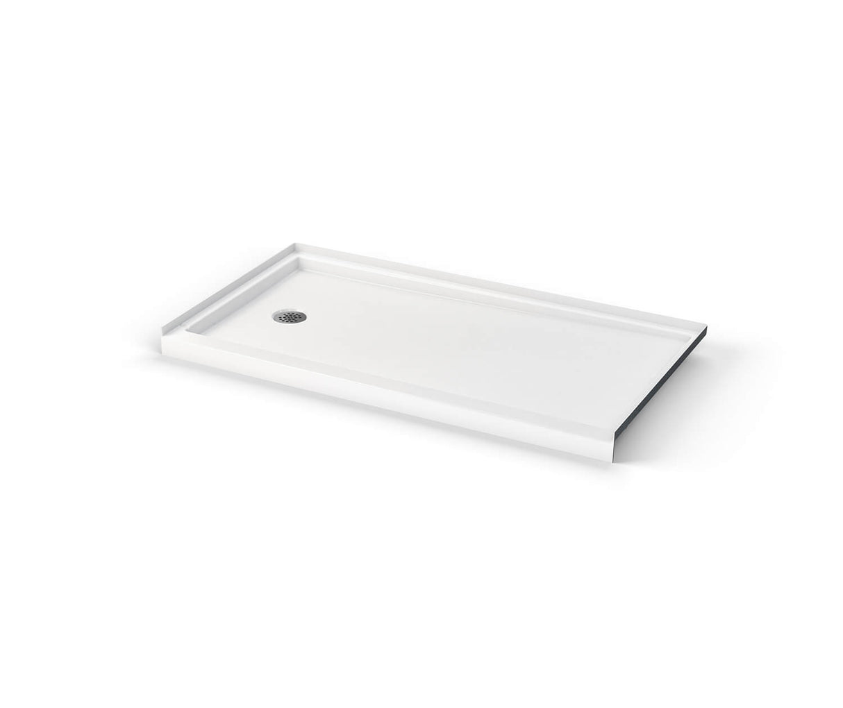 Aker Icon Base 6032 AcrylX Alcove Right-Hand Drain Shower Base in White