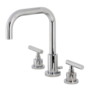 Kingston Brass FSC8931CML Manhattan Widespread Bathroom Faucet with Brass Pop-Up, Polished Chrome