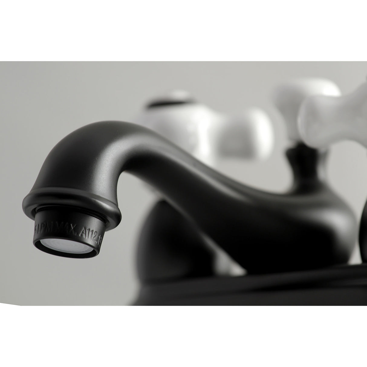 Kingston Brass KS3600PX 4 in. Centerset Bathroom Faucet, Matte Black