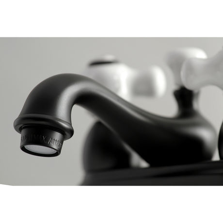 Kingston Brass KS3600PX 4 in. Centerset Bathroom Faucet, Matte Black