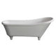 67" White Matte Clawfoot Solid Surface Resin Bathtub