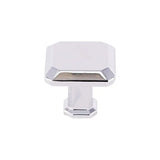 28mm Square Knob Polished Chro