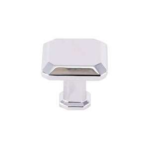 28mm Square Knob Polished Chro