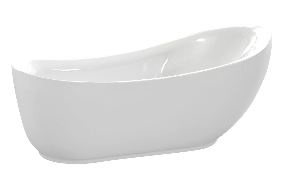 ANZZI FT-AZ090-R Series 5.92 ft. Freestanding Bathtub in White